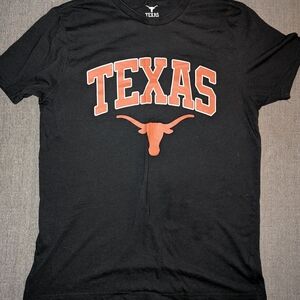 Texas Longhorns NCAA Black Tee with Orange Logo